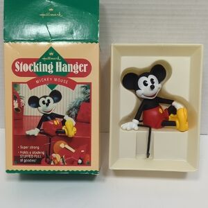 Vintage Hallmark Disney Mickey Mouse Stocking Hanger Christmas